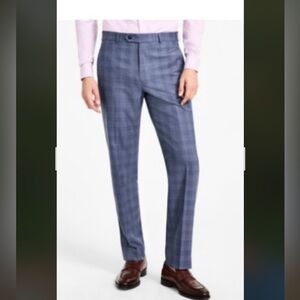 Michael Kors Blue Plaid Suit Trousers